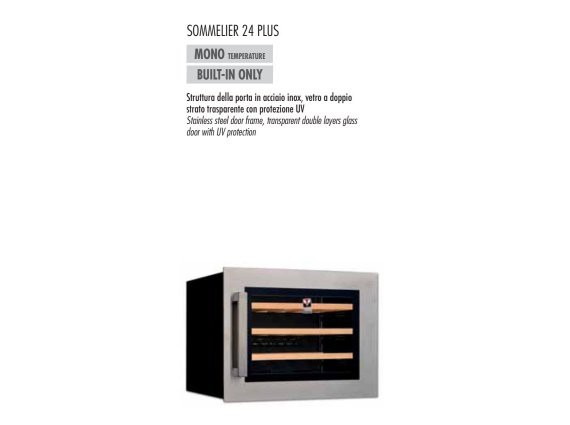 Frigorifero per vini Sommelier 24 Plus da incasso.